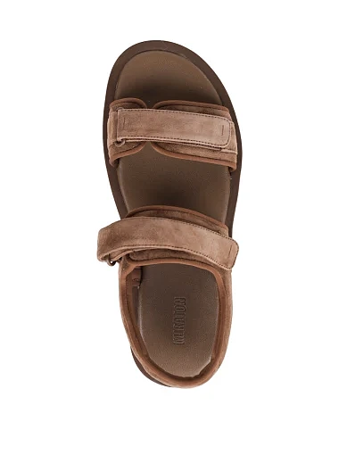 Жіночі сандалі MIRATON велюрові коричневі - фото 2 - Miraton