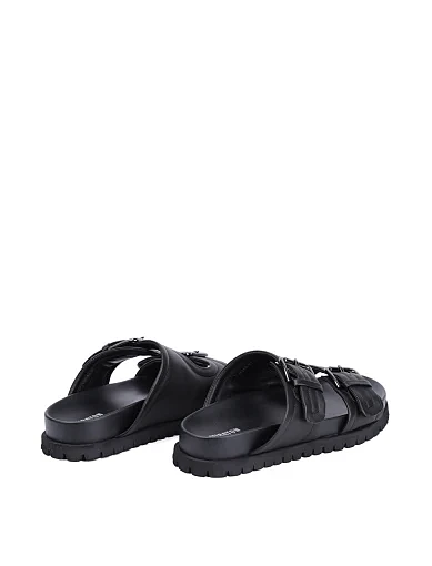 Жіночі шльопанці MIRATON шкіряні чорні - фото 4 - Miraton