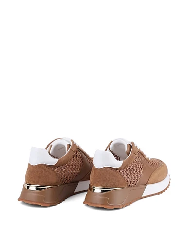 Жіночі кросівки MIRATON шкіряні коричневі - фото 4 - Miraton