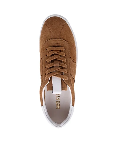 Женские кеды MIRATON велюровые коричневые - фото 5 - Miraton