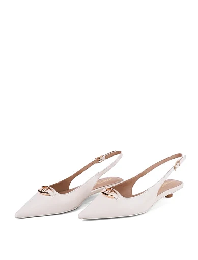 Жіночі балетки слінгбеки MIRATON шкіряні рисового кольору - фото 3 - Miraton