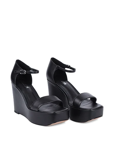 Жіночі босоніжки MIRATON шкіряні чорні - фото 3 - Miraton