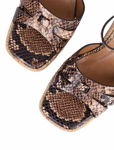 Жіночі босоніжки MIRATON шкіряні коричневі - фото 5 - Miraton