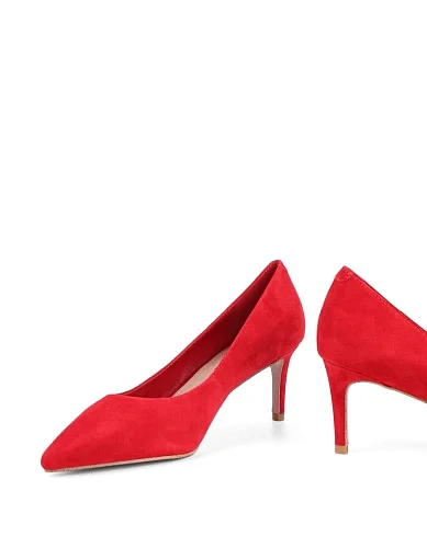 Жіночі туфлі MiaMay велюрові червоні - фото 2 - Miraton