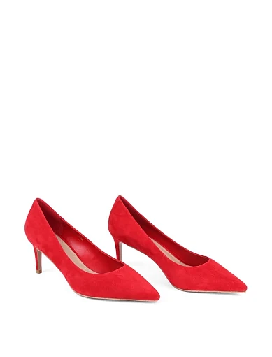 Жіночі туфлі MiaMay велюрові червоні - фото 3 - Miraton