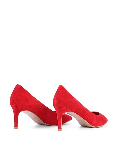 Жіночі туфлі MiaMay велюрові червоні - фото 4 - Miraton