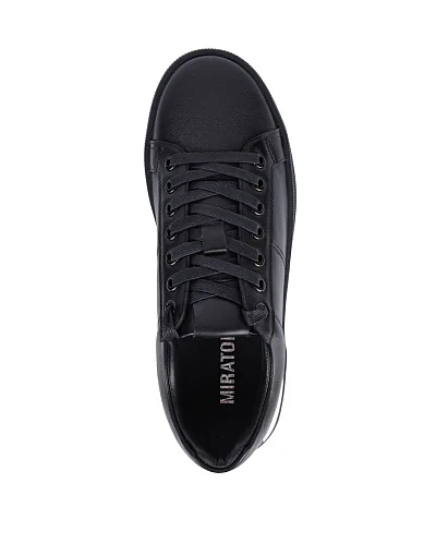Женские кеды MIRATON кожаные черные - фото 5 - Miraton
