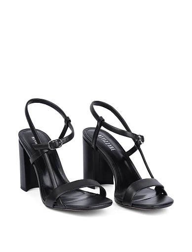 Жіночі босоніжки Attizzare шкіряні чорні - фото 3 - Miraton