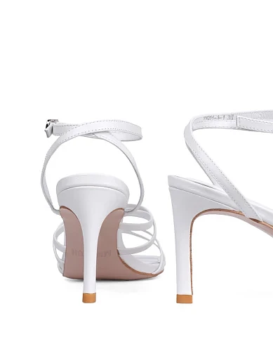 Жіночі босоніжки MIRATON шкіряні білі - фото 2 - Miraton