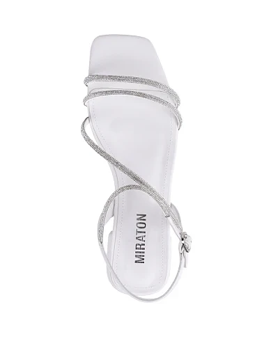 Жіночі сандалі MIRATON шкіряні білі - фото 3 - Miraton