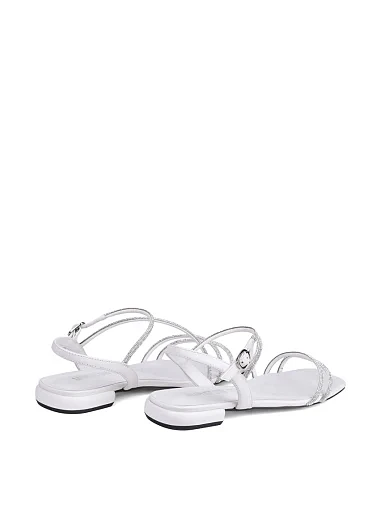 Жіночі сандалі MIRATON шкіряні білі - фото 5 - Miraton