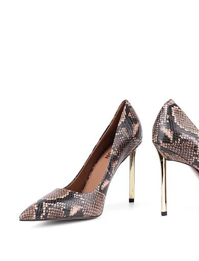 Жіночі туфлі човники MIRATON шкіряні різнокольорові - фото 2 - Miraton