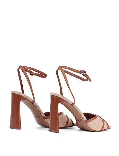 Жіночі босоніжки MIRATON шкіряні коричневі - фото 5 - Miraton