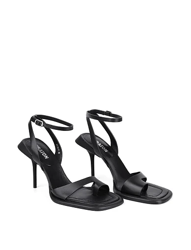 Жіночі босоніжки MIRATON шкіряні чорні - фото 4 - Miraton