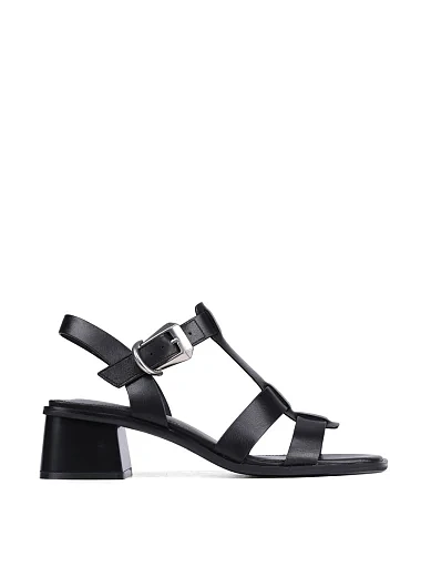 Жіночі босоніжки MIRATON шкіряні чорні - фото 2 - Miraton