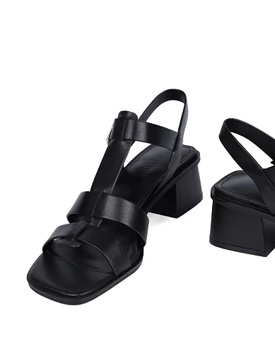 Жіночі босоніжки MIRATON шкіряні чорні - фото 3 - Miraton