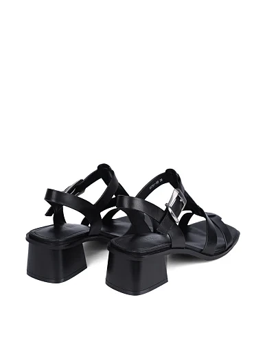 Жіночі босоніжки MIRATON шкіряні чорні - фото 5 - Miraton