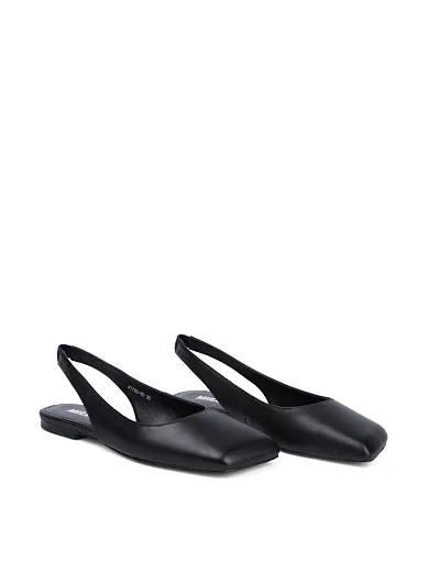 Жіночі балетки MIRATON шкіряні чорні - фото 4 - Miraton