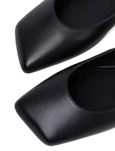 Жіночі балетки MIRATON шкіряні чорні - фото 6 - Miraton