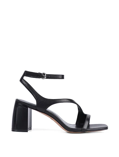 Жіночі босоніжки Attizzare шкіряні чорні - фото 2 - Miraton