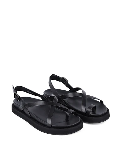 Жіночі сандалі MIRATON шкіряні чорні жіночі сандалі - фото 3 - Miraton