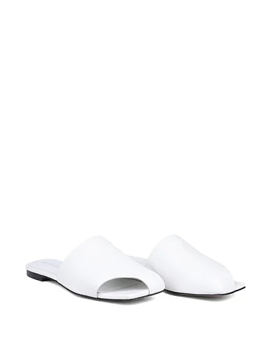 Жіночі шльопанці MIRATON шкіряні рисового кольору - фото 3 - Miraton