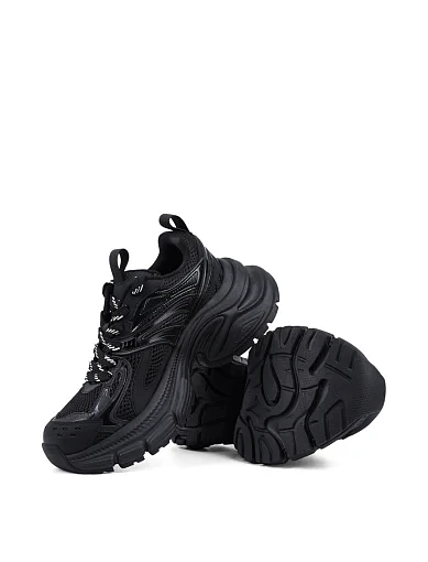 Жіночі кросівки MIRATON зі штучної шкіри чорні - фото 2 - Miraton