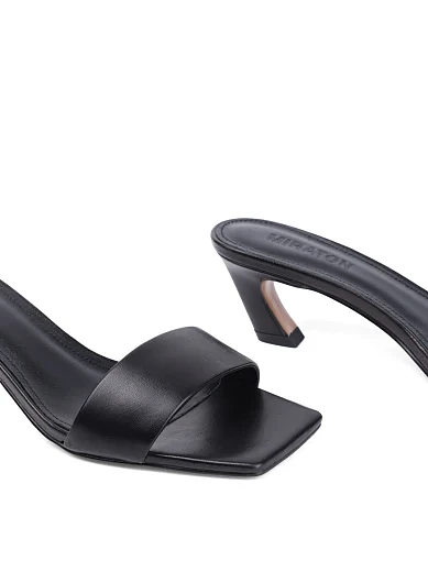 Жіночі сабо MIRATON шкіряні чорні - фото 3 - Miraton