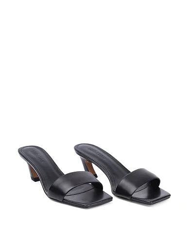 Жіночі сабо MIRATON шкіряні чорні - фото 4 - Miraton