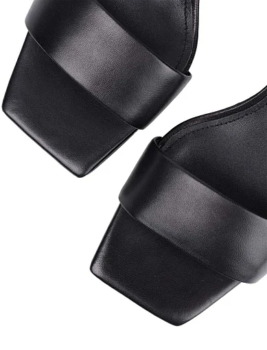 Жіночі сабо MIRATON шкіряні чорні - фото 6 - Miraton