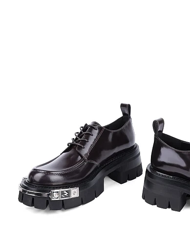 Жіночі туфлі MIRATON шкіряні коричневі(YD2694-04-1) - фото 2 - Miraton