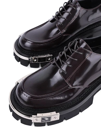 Жіночі туфлі MIRATON шкіряні коричневі(YD2694-04-1) - фото 6 - Miraton