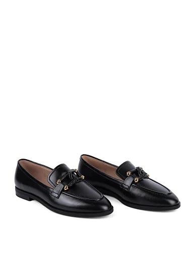 Жіночі сліпери MIRATON шкіряні чорні - фото 3 - Miraton