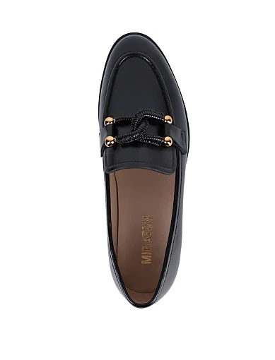 Жіночі сліпери MIRATON шкіряні чорні - фото 5 - Miraton