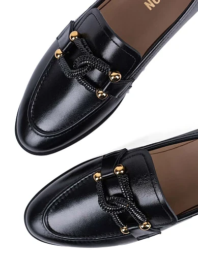 Жіночі сліпери MIRATON шкіряні чорні - фото 6 - Miraton