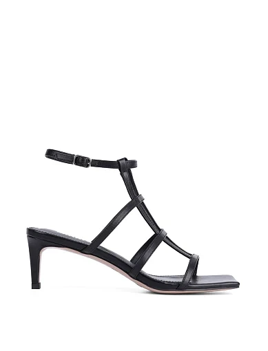 Жіночі босоніжки MIRATON шкіряні чорні - фото 2 - Miraton