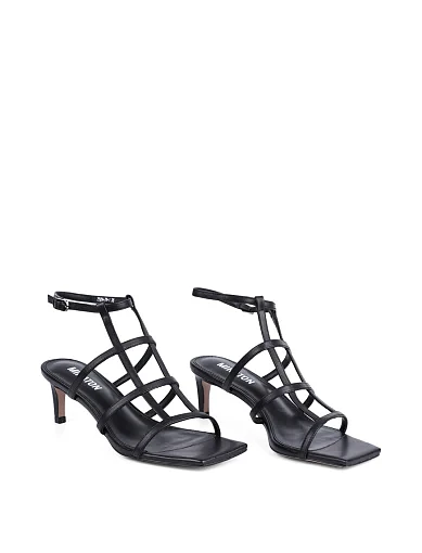 Жіночі босоніжки MIRATON шкіряні чорні - фото 4 - Miraton