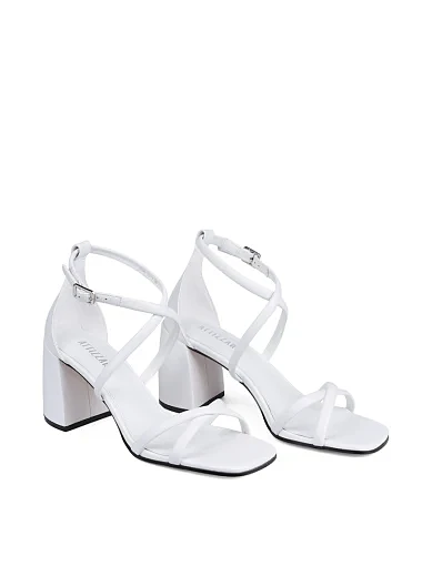 Жіночі босоніжки Attizzare шкіряні білі білі - фото 4 - Miraton