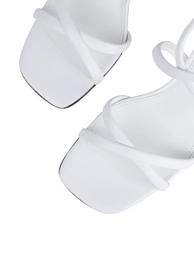 Жіночі босоніжки Attizzare шкіряні білі білі - фото 6 - Miraton