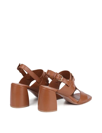 Жіночі босоніжки Attizzare шкіряні коричневі - фото 5 - Miraton