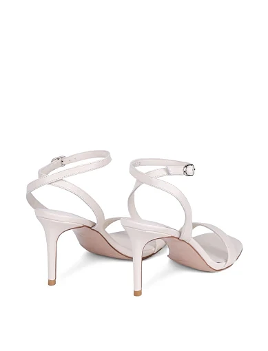 Жіночі босоніжки MiaMay шкіряні рисового кольору - фото 5 - Miraton