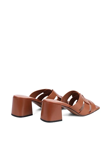 Жіночі сабо Attizzare шкіряні коричневі - фото 4 - Miraton