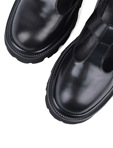 Жіночі туфлі MIRATON шкіряні чорні - фото 5 - Miraton