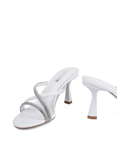 Жіночі сабо MIRATON шкіряні білі - фото 5 - Miraton