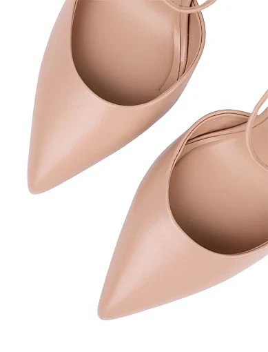 Жіночі туфлі Mia May шкіряні бежеві - фото 5 - Miraton