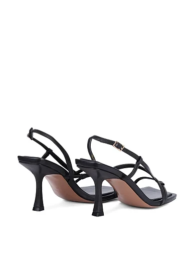 Жіночі босоніжки MIRATON шкіряні чорні - фото 5 - Miraton