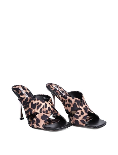 Жіночі сабо MIRATON тканинні леопардові - фото 3 - Miraton