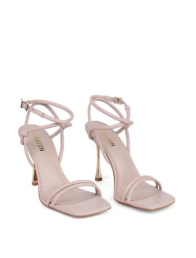 Жіночі босоніжки MIRATON шкіряні бежеві - фото 4 - Miraton