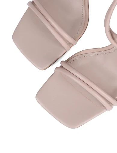 Жіночі босоніжки MIRATON шкіряні бежеві - фото 6 - Miraton