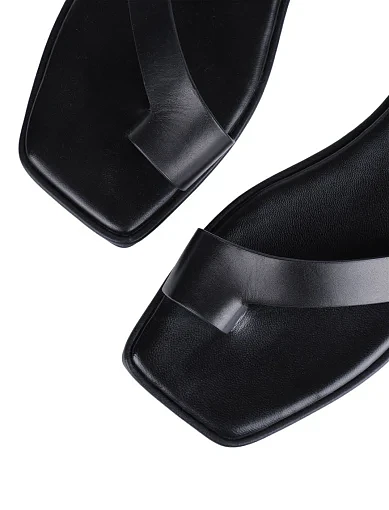 Жіночі сандалі MIRATON шкіряні чорні - фото 6 - Miraton